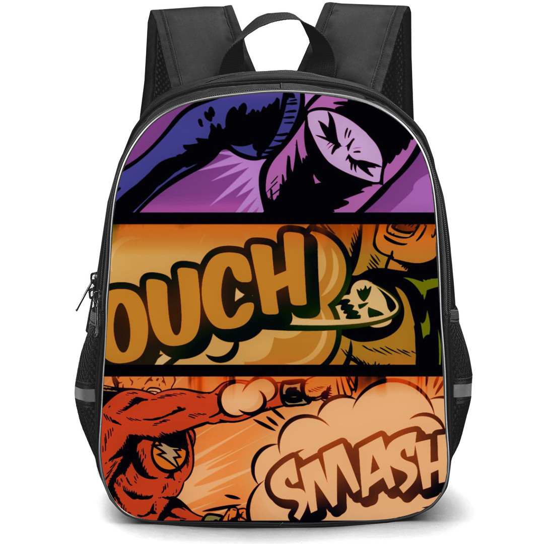 Pop Art Pattern Backpack StudentPack - Ouch Smash Comic Art