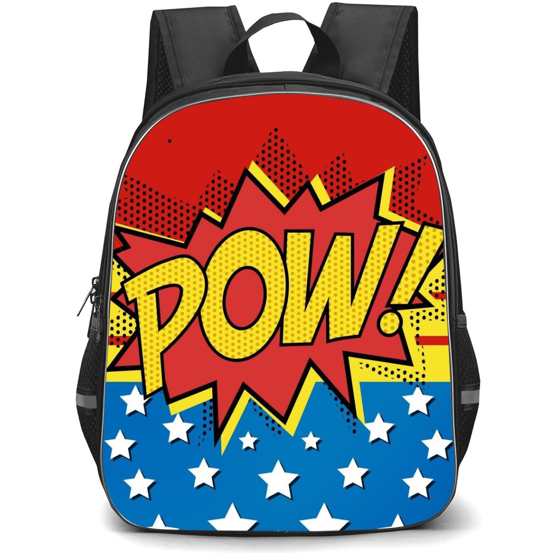 Pop Art Pattern Backpack StudentPack - Pow Wonderwoman Pattern