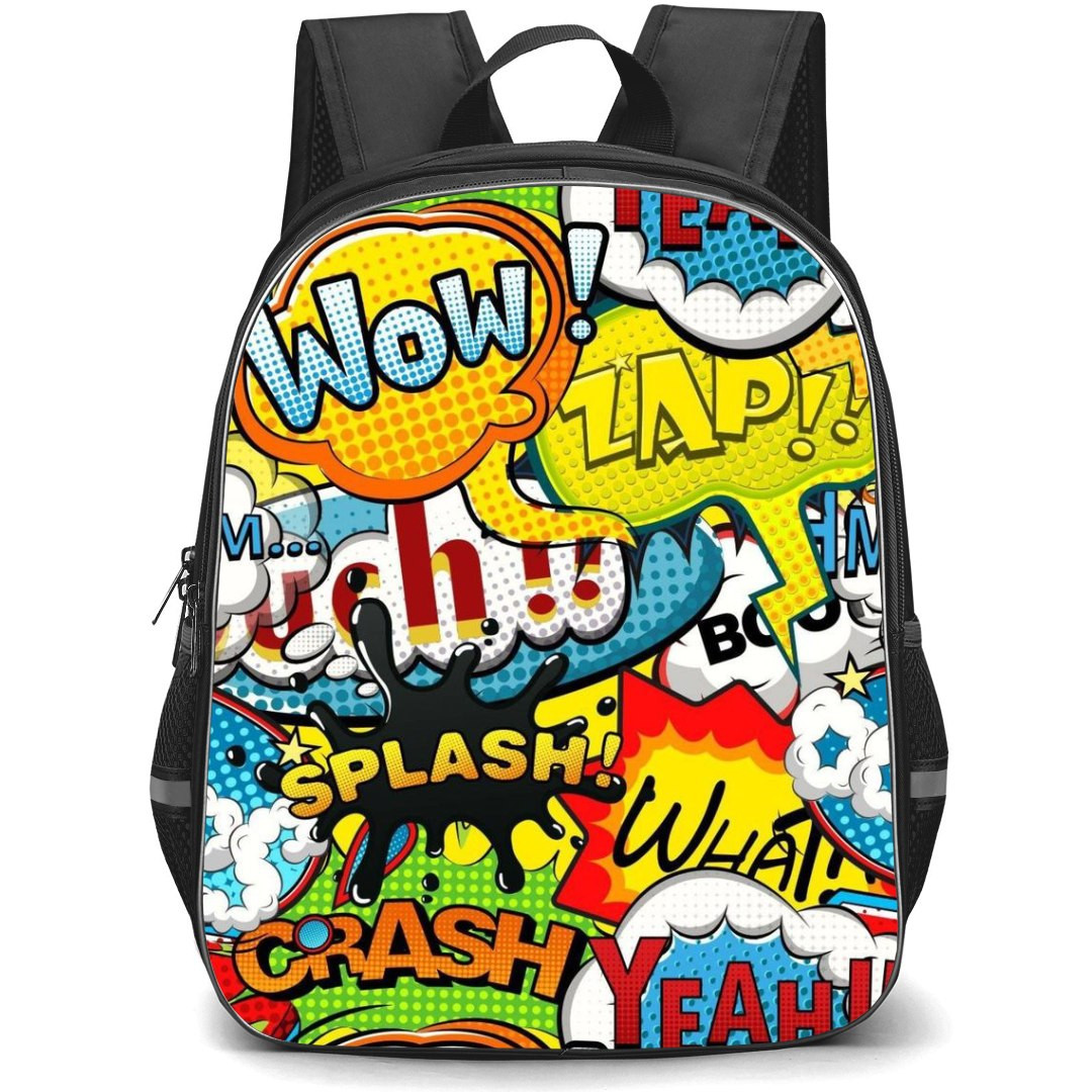 Pop Art Pattern Backpack StudentPack - Wow Zap Yeah Expressions Collage