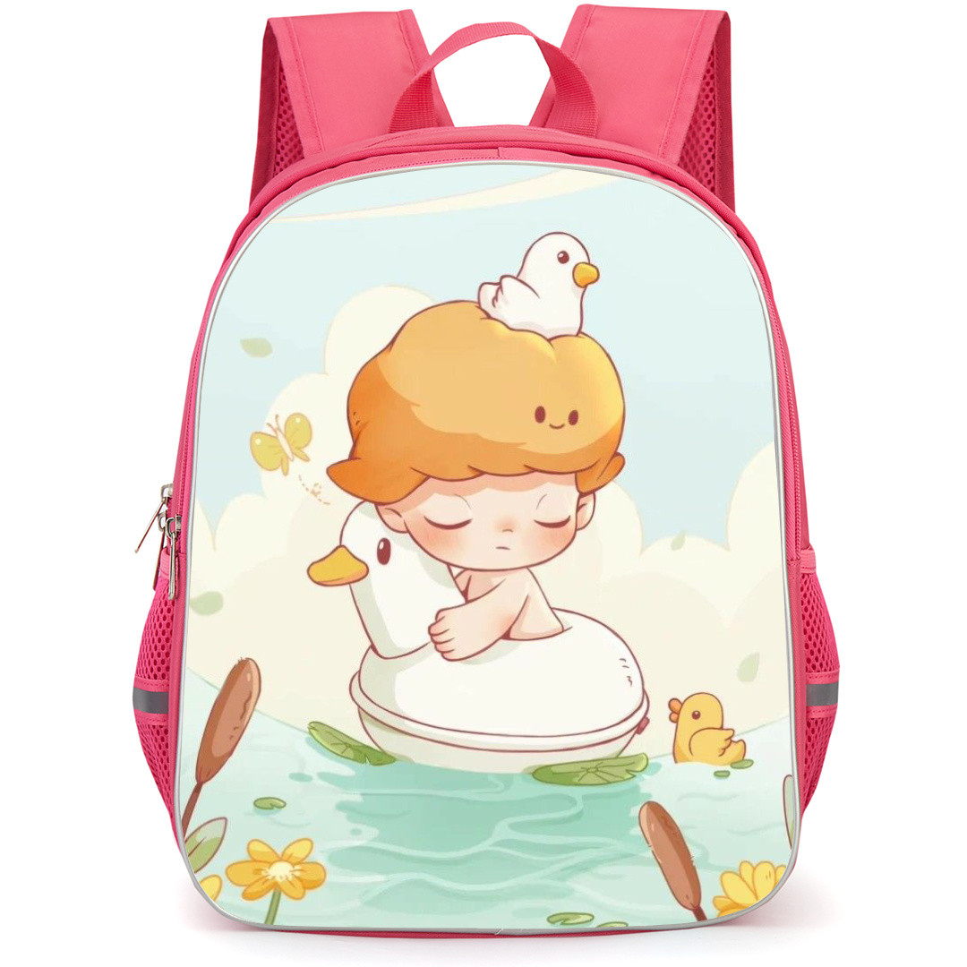 Pop Mart Dimoo Backpack StudentPack - Dimoo Floating In Pond Illustration
