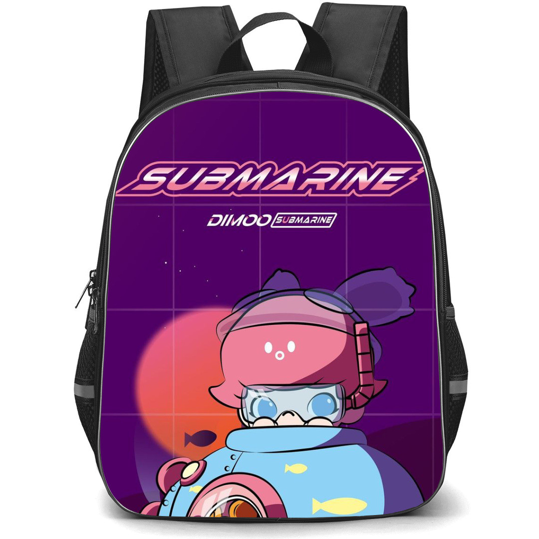 Pop Mart Dimoo Backpack StudentPack - Dimoo Submarine Illustration