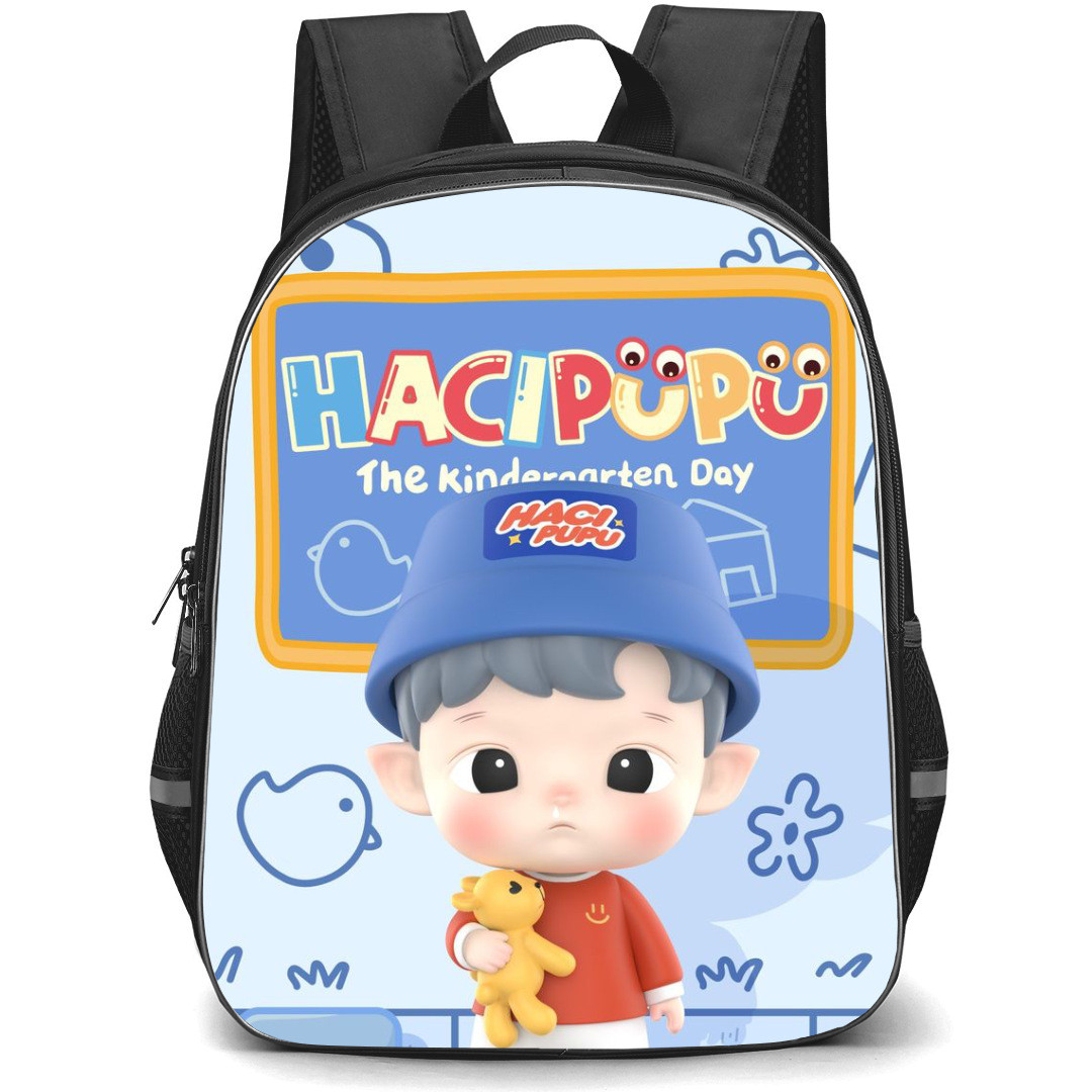 Pop Mart Hacipupu Backpack StudentPack - Hacipupu Portrait Blue Background