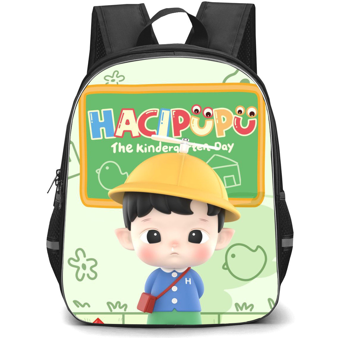 Pop Mart Hacipupu Backpack StudentPack - Hacipupu Portrait Green Background