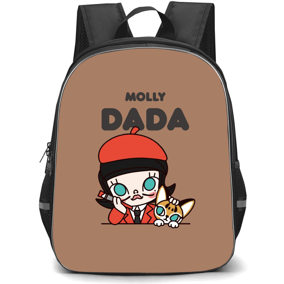Pop Mart Molly Backpack StudentPack - Molly Dada Avatar Brown Background