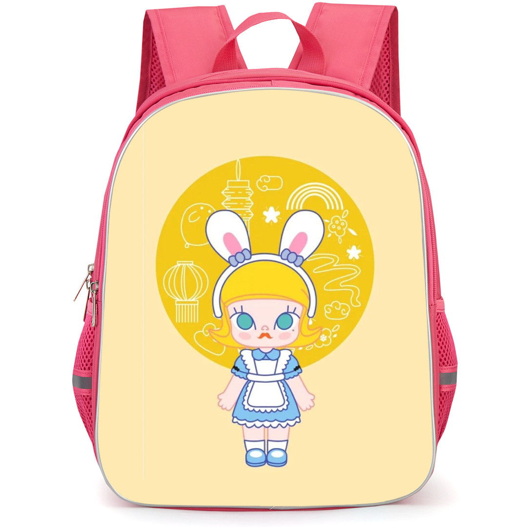 Pop Mart Molly Backpack StudentPack - Molly Portrait Yellow Background