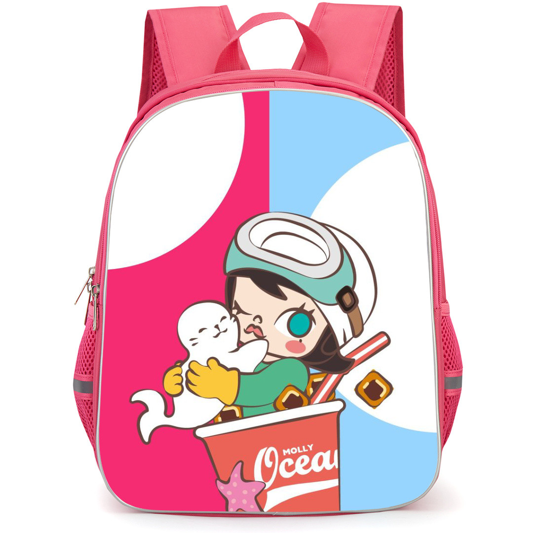 Pop Mart Molly Backpack StudentPack - Molly Soda Cup Illustration