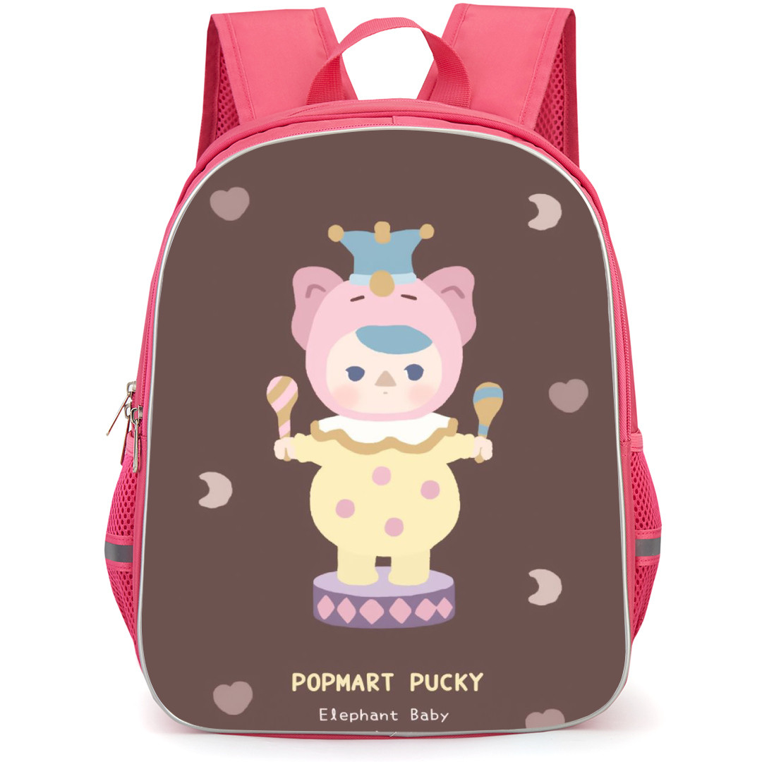 Pop Mart Pucky Backpack StudentPack - Pucky Elephant Baby Brown Background