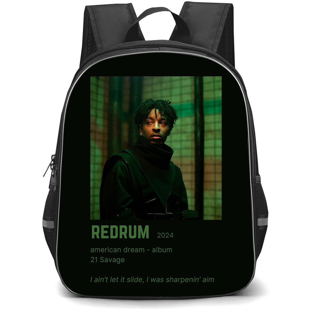 21 Savage Backpack StudentPack - 21 Savage Redrum 2024 American Dream Album Cover