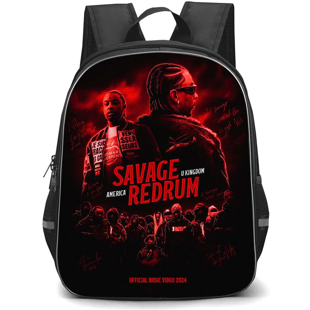 21 Savage Backpack StudentPack - 21 Savage Redrum America United Kingdom Red Effect Poster