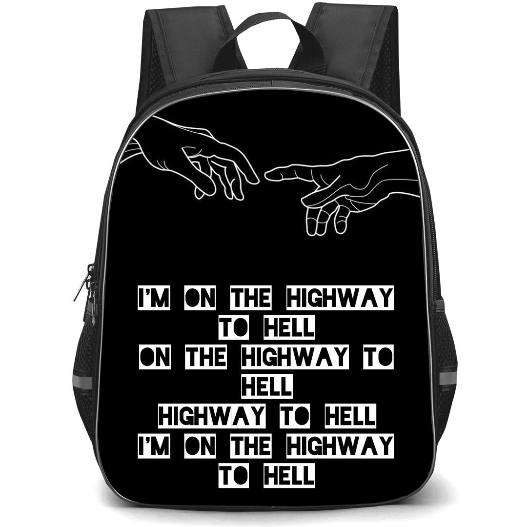 ACDC Backpack StudentPack - ACDC Lyrics I Am On The Highway To Hell Poster