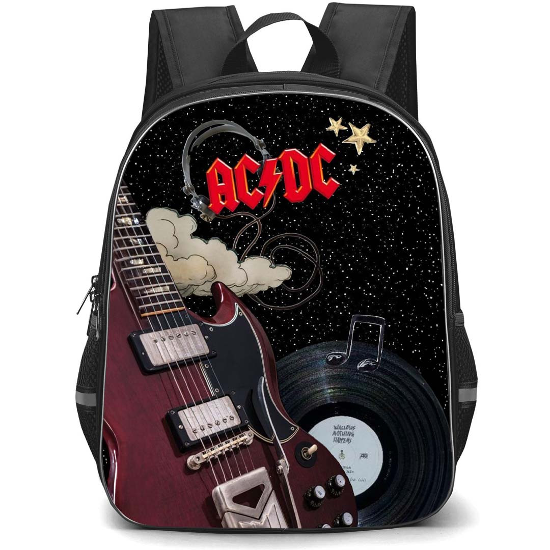 ACDC Backpack StudentPack - ACDC Rock Band Guitar Art Poster