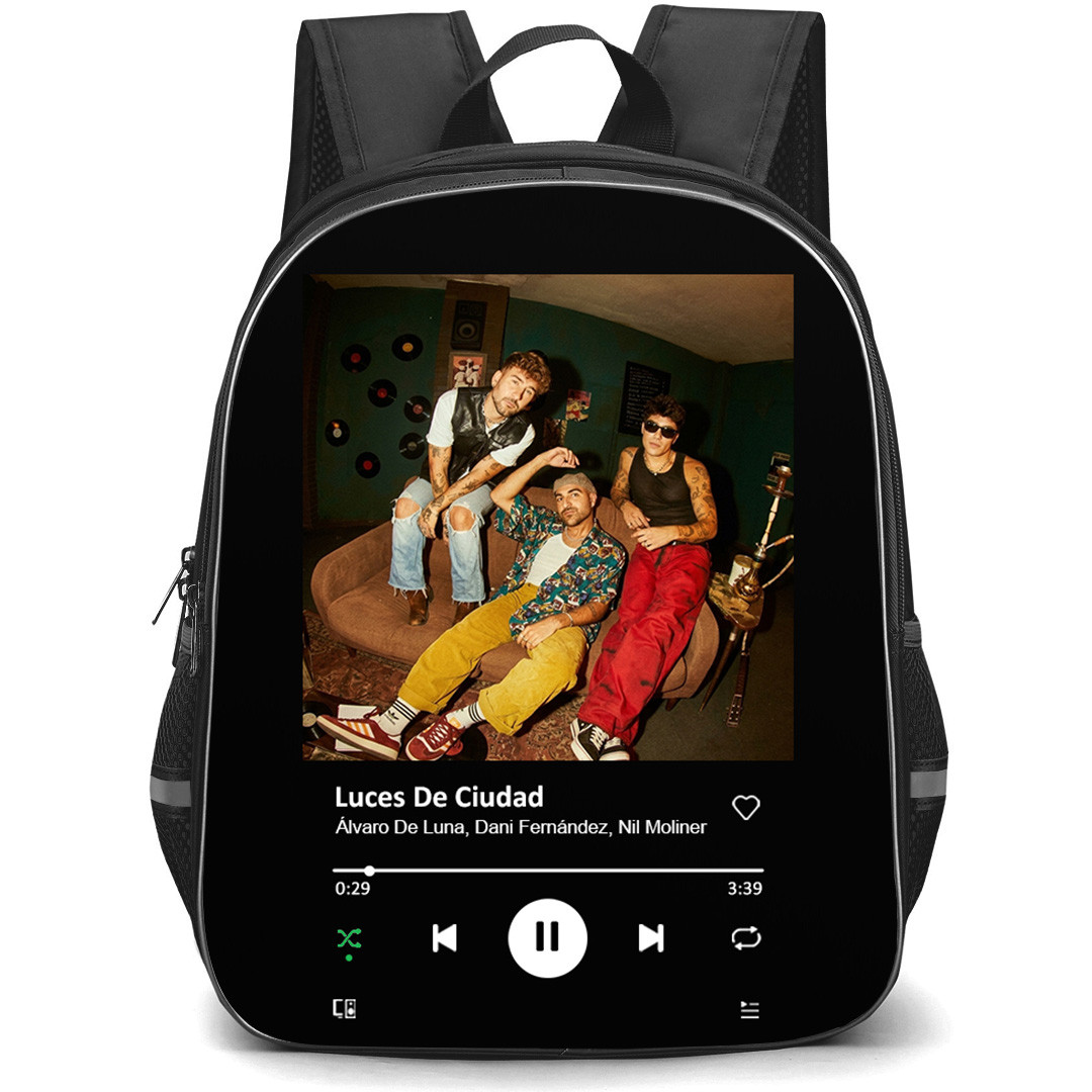 Alvaro De Luna Backpack School Bag StudentPack - Alvaro De Luna Dani Fernandez And Nil Moliner Trio Album Spotify Library Poster
