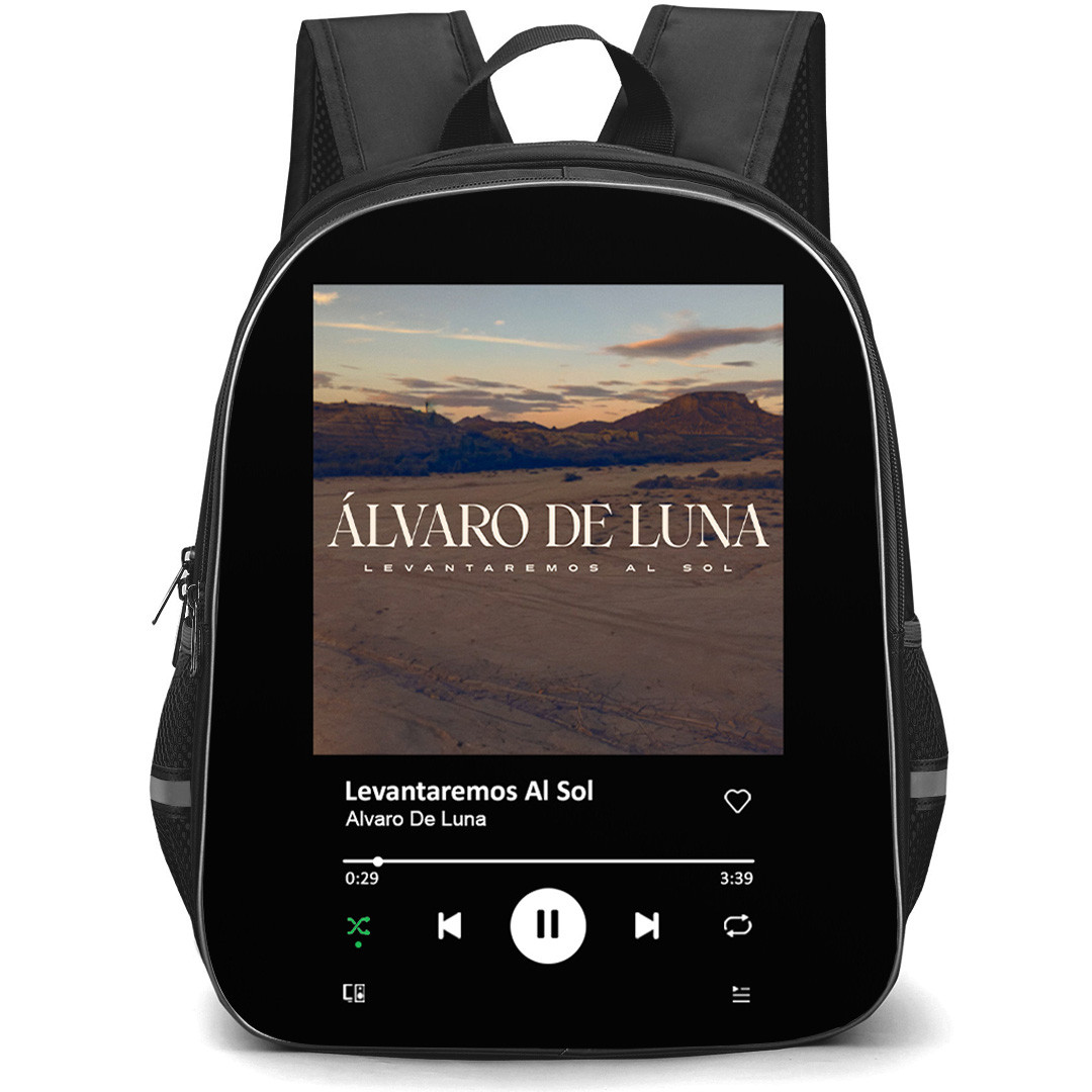 Alvaro De Luna Backpack School Bag StudentPack - Alvaro De Luna Levantaremos Al Sol Album Spotify Library Poster