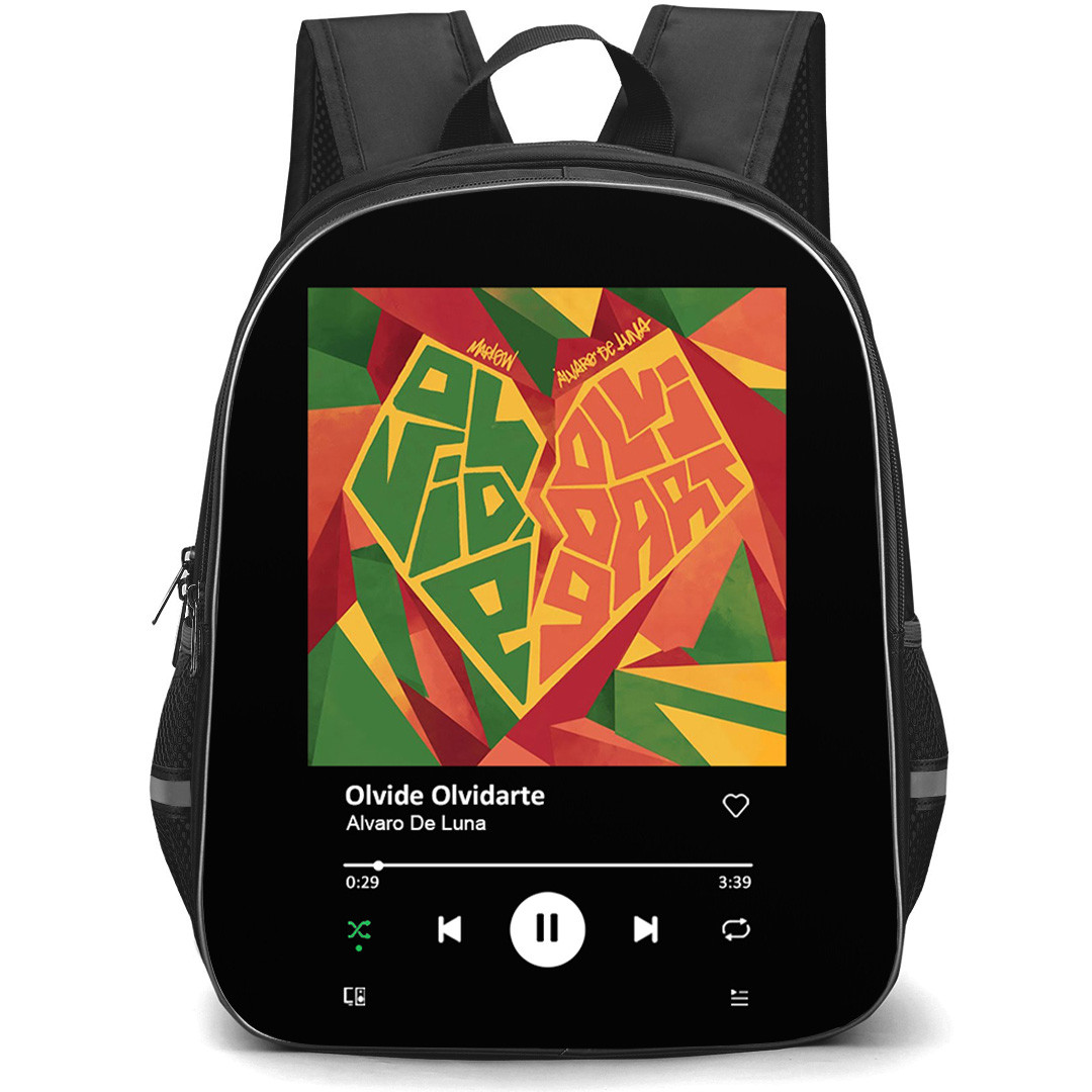 Alvaro De Luna Backpack School Bag StudentPack - Alvaro De Luna Olvide Olvidarte Music Spotify Library Poster