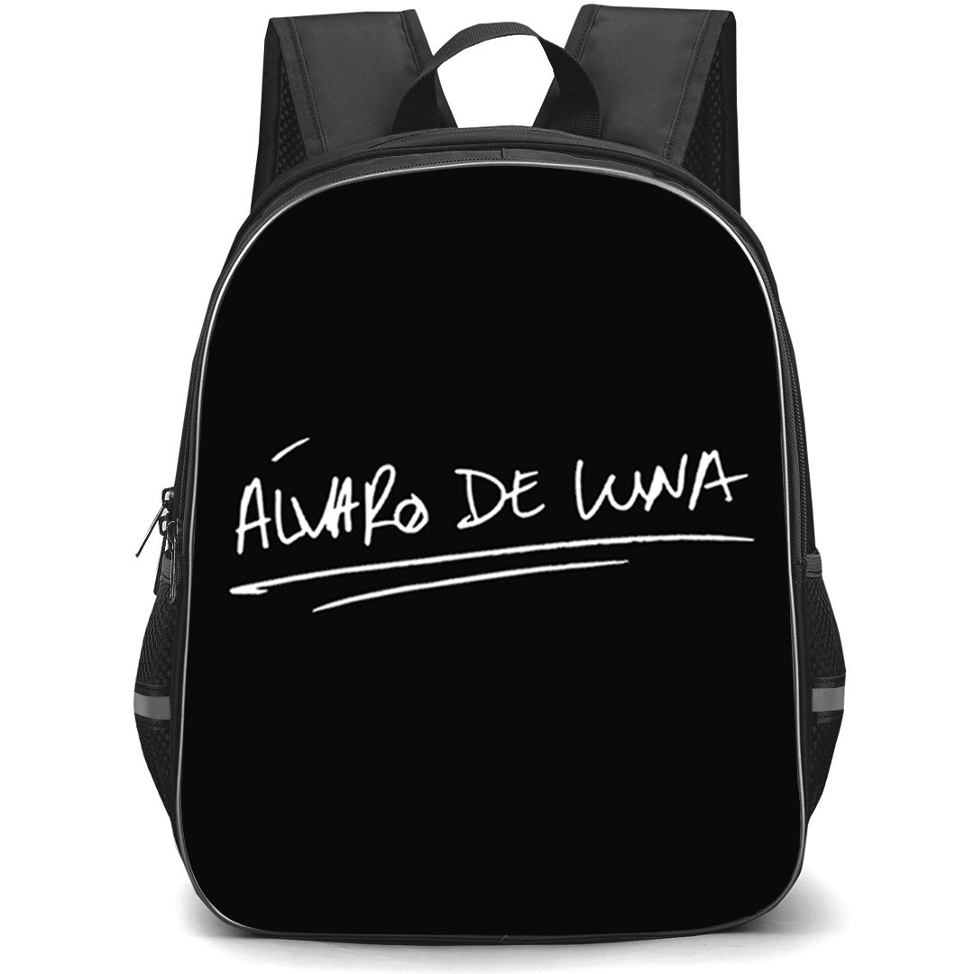 Alvaro De Luna Backpack School Bag StudentPack - Alvaro De Luna Signature On Black Background