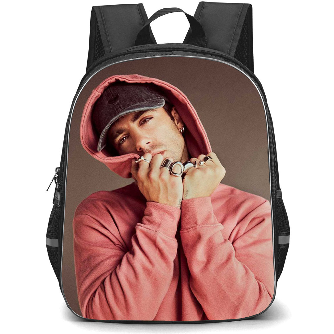 Alvaro De Luna Backpack School Bag StudentPack - Alvaro De Luna Wear Pink Hoodies On Brown Background