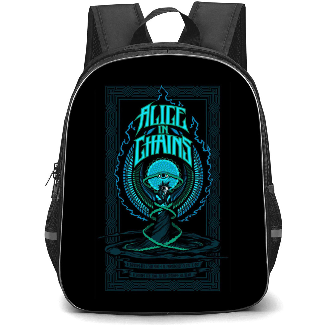 Alice in Chains Backpack School Bag StudentPack - Blue Flame Illustration Series Poster