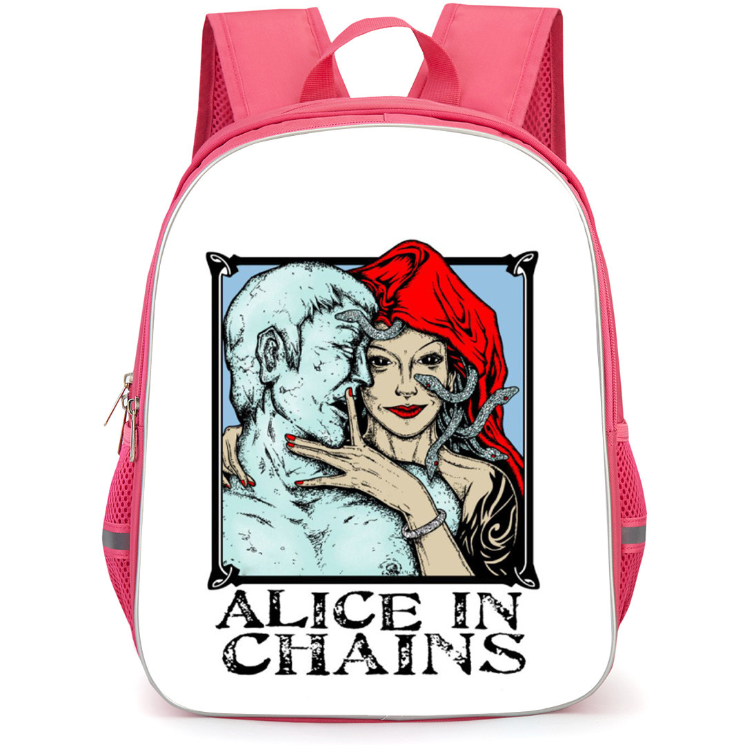 Alice in Chains Backpack School Bag StudentPack - Medusa Poster Illustration Art In White Background