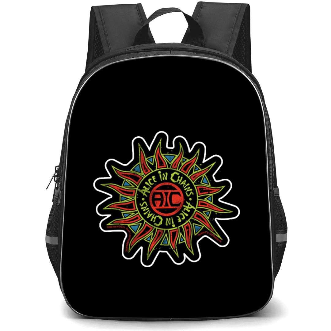 Alice in Chains Backpack School Bag StudentPack - Sun Logo Tribal Art Sticker