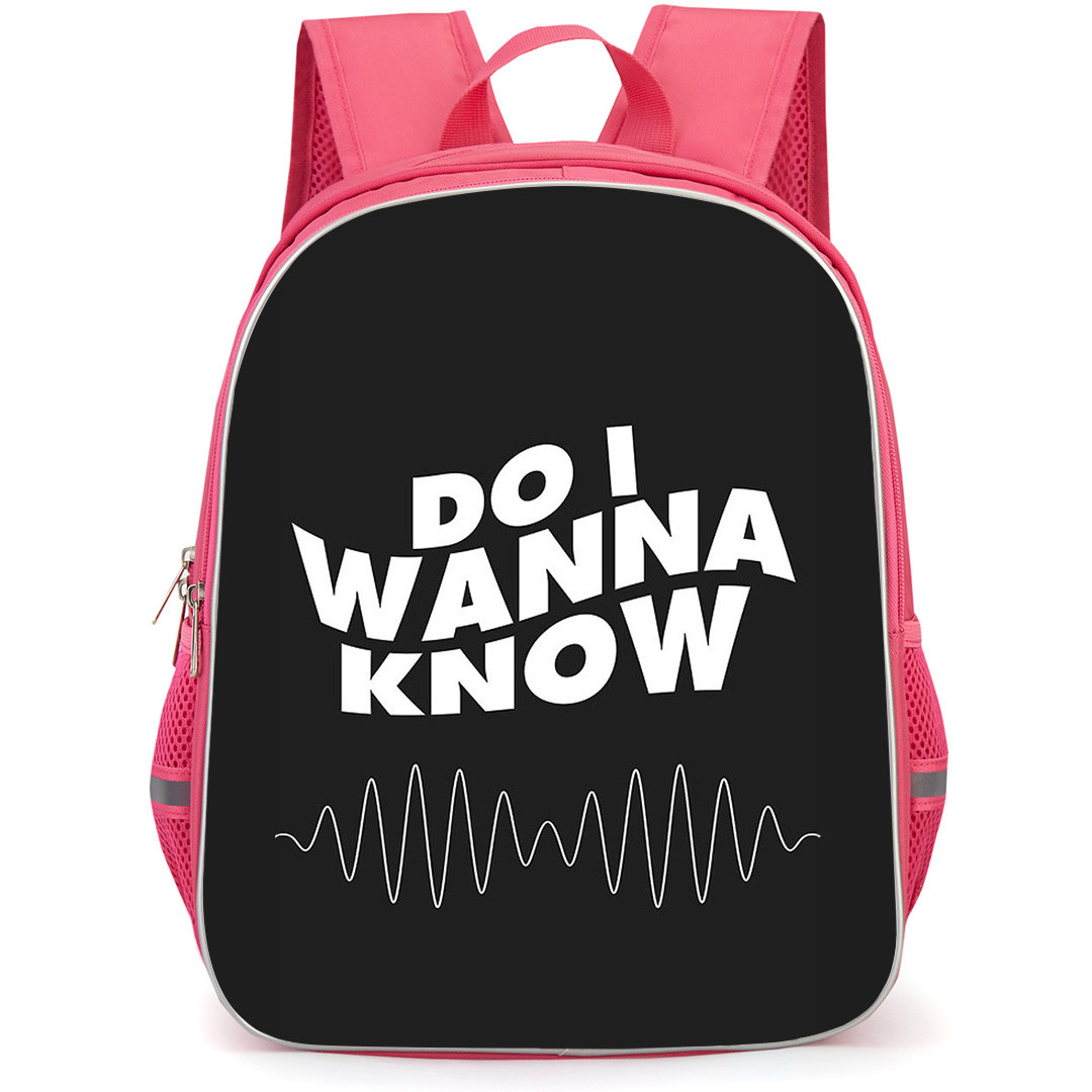 Arctic Monkeys Backpack StudentPack - Arctic Monkeys Do I Wanna Know Lyrics On Black Background