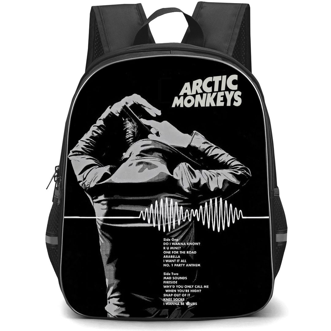 Arctic Monkeys Backpack StudentPack - Arctic Monkeys Do I Wanna Know On Lyrics With Grayscale Illustration Art