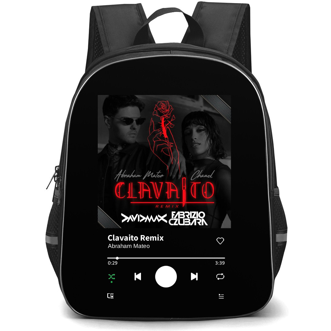 Abraham Mateo Backpack School Bag StudentPack - Abraham Mateo And Chanel Clavaito Remix Album Cover