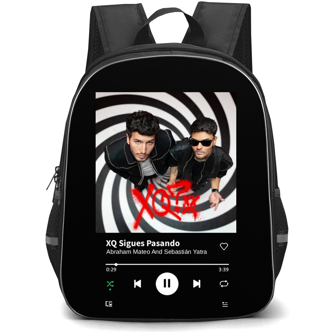 Abraham Mateo Backpack School Bag StudentPack - Abraham Mateo And Sebasti?n Yatra XQ Sigues Pasando Album Cover