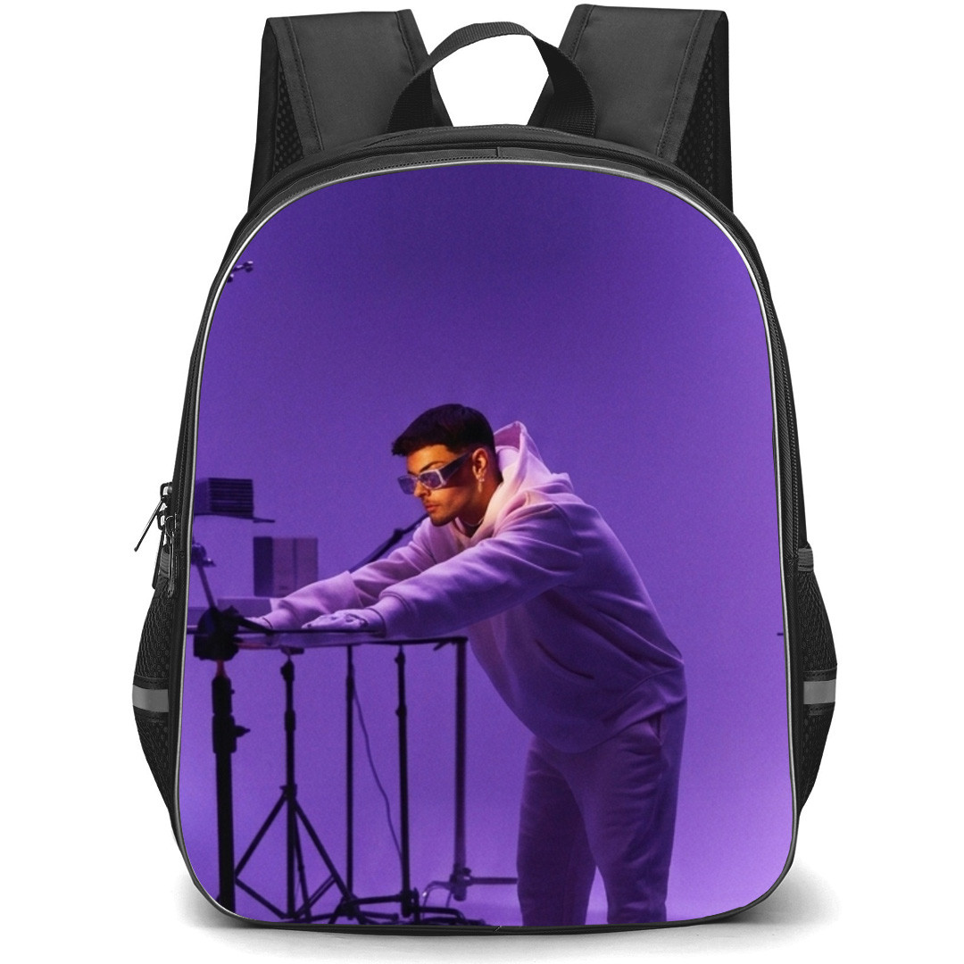 Abraham Mateo Backpack School Bag StudentPack - Abraham Mateo Side Portrait Purple Hoodie