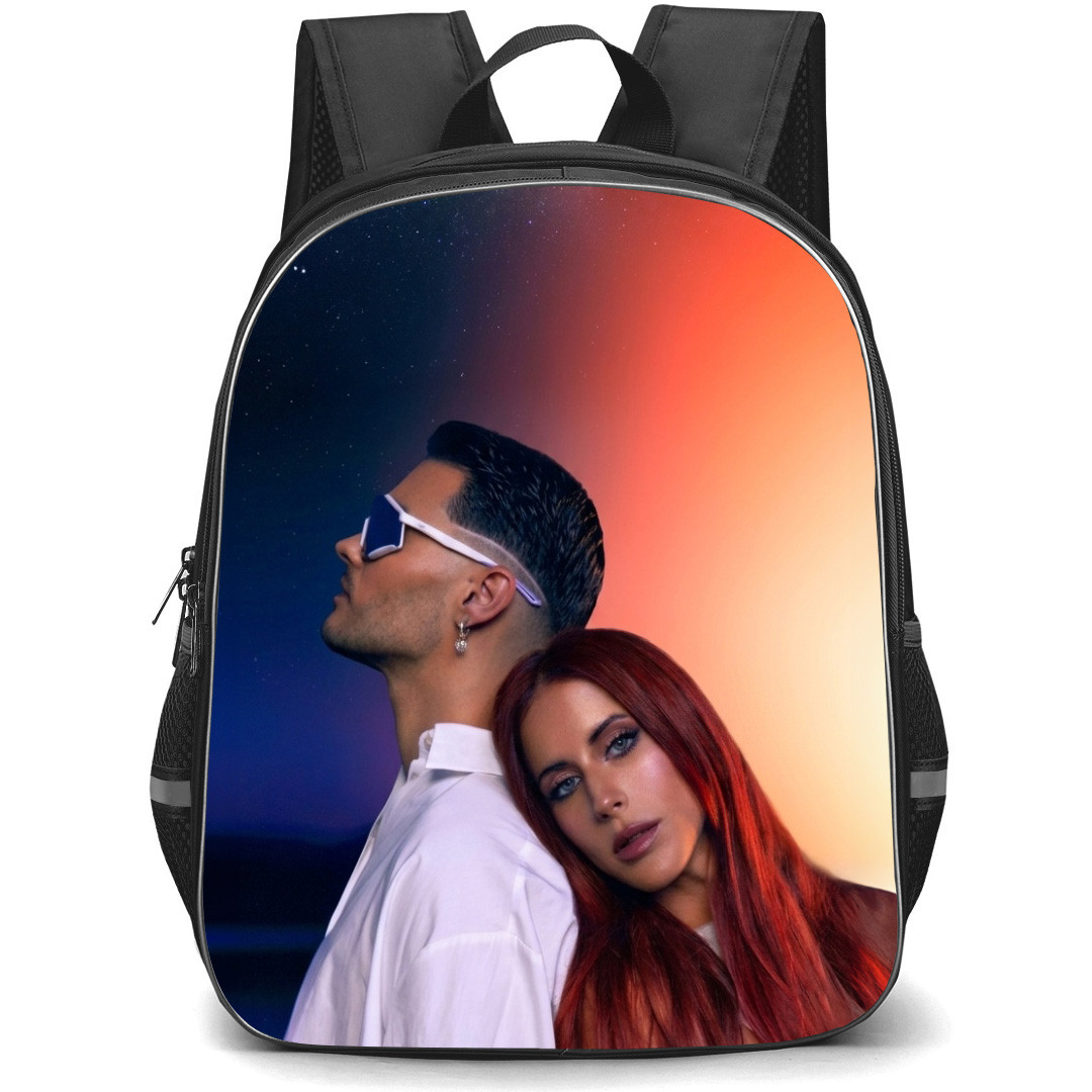 Abraham Mateo Backpack School Bag StudentPack - Abraham Mateo And Vicco Side Portrait Stars Background
