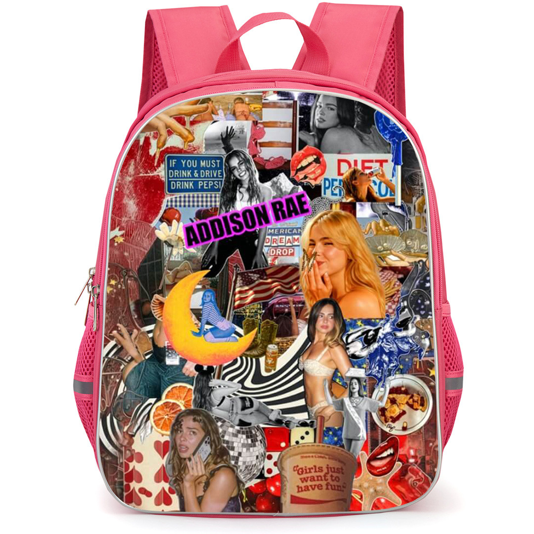 Addison Rae Backpack School Bag StudentPack - Addison Rae American Dream Drop Collage