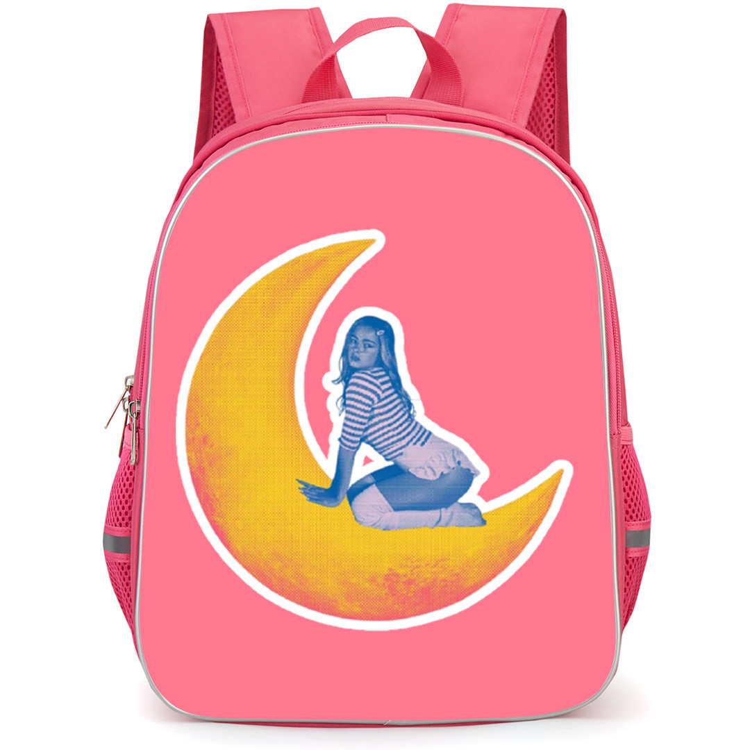 Addison Rae Backpack School Bag StudentPack - Addison Rae On The Moon Illustration