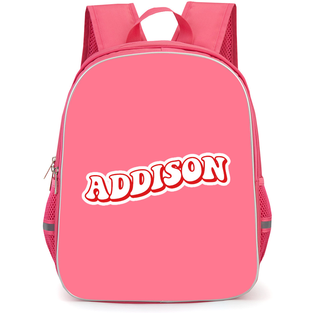 Addison Rae Backpack School Bag StudentPack - Addison Rae Red Word Art