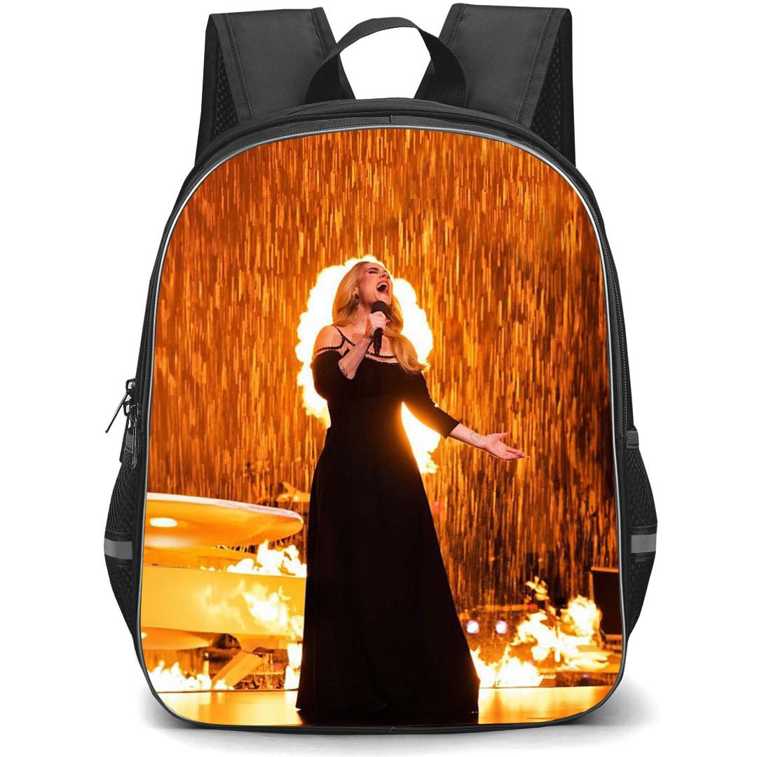 Adele Backpack StudentPack - Adele Set Fire To The Rain Poster