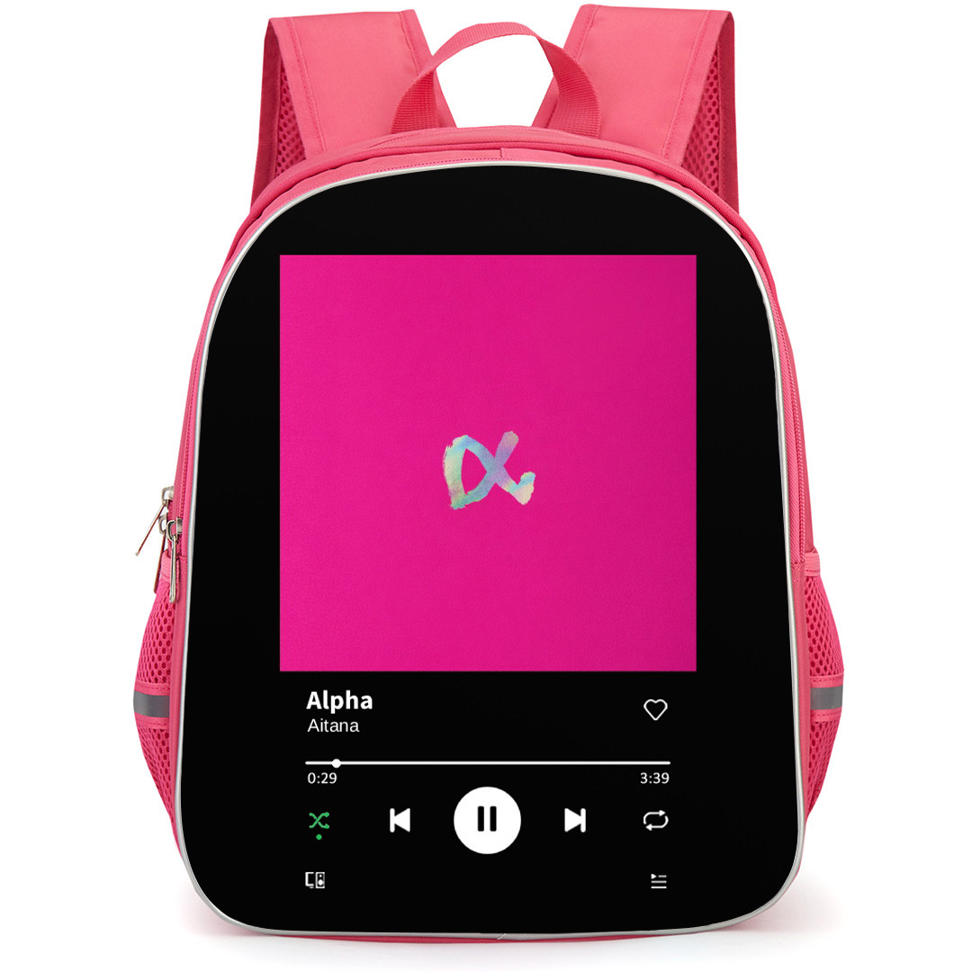 Aitana Backpack School Bag StudentPack - Aitana Pink Logo Alpha Album Cover