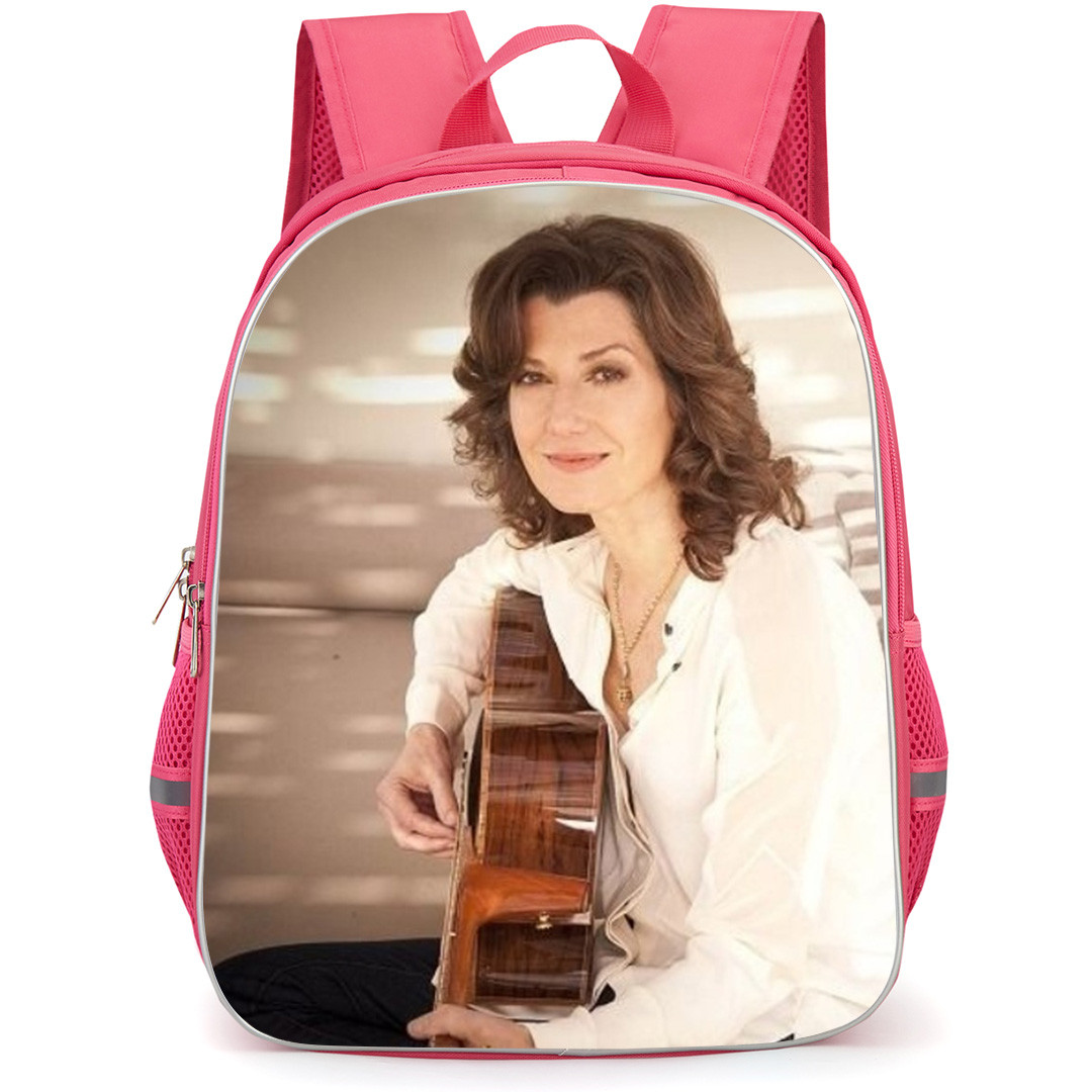 Amy Grant Backpack School Bag StudentPack - Amy Grant Playing Guitar Pose Side Portrait