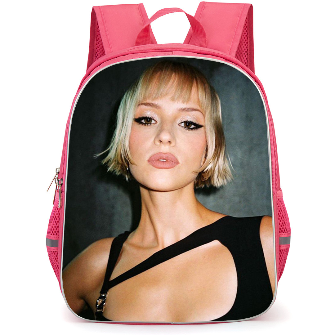 Angele Backpack School Bag StudentPack - Angele Wear A Black Cutout Dress Portrait Poster