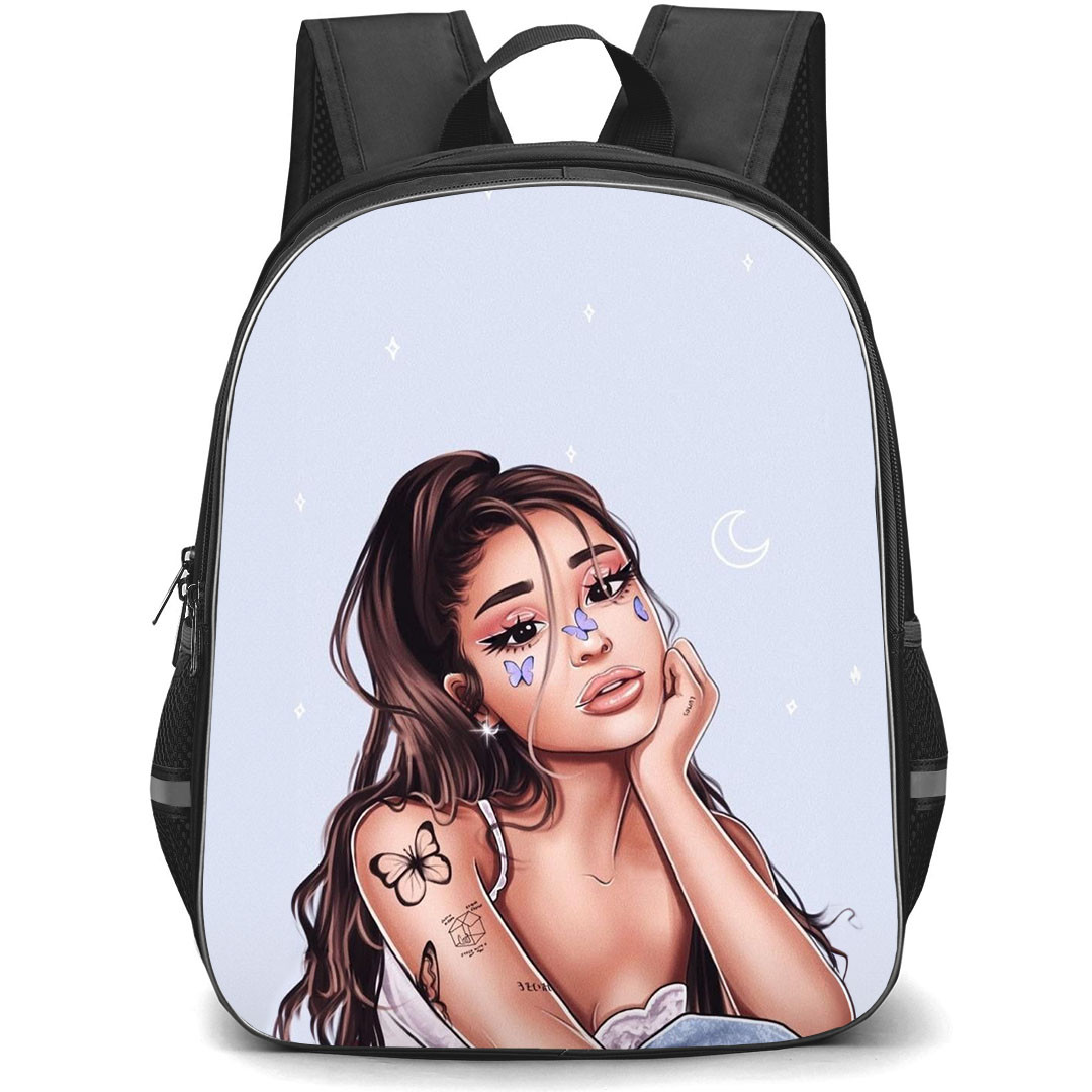 Ariana Grande Backpack StudentPack - Ariana Grande Cartoon Art Portrait Poster