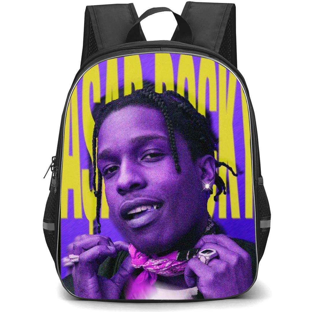 Asap Rocky Backpack StudentPack - Asap Rocky Smiling Portrait On Word Art