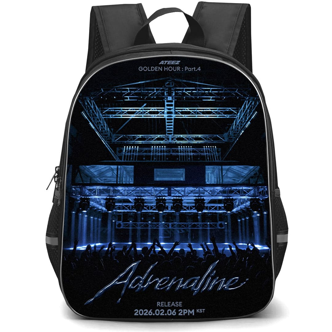 ATEEZ Backpack School Bag StudentPack - ATEEZ Adrenaline Concert Stage Poster