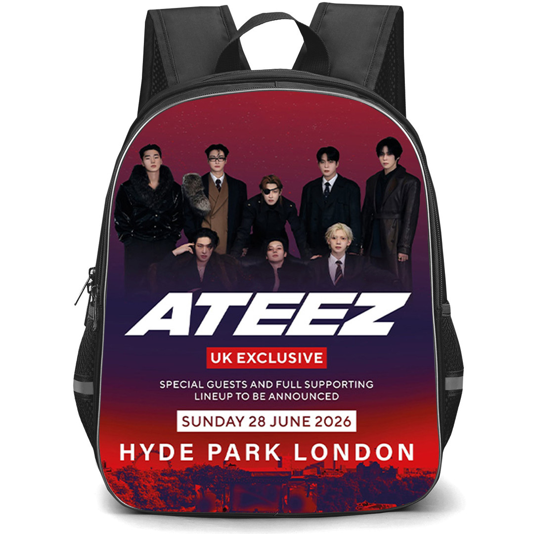 ATEEZ Backpack School Bag StudentPack - ATEEZ Hyde Park London Concert Poster