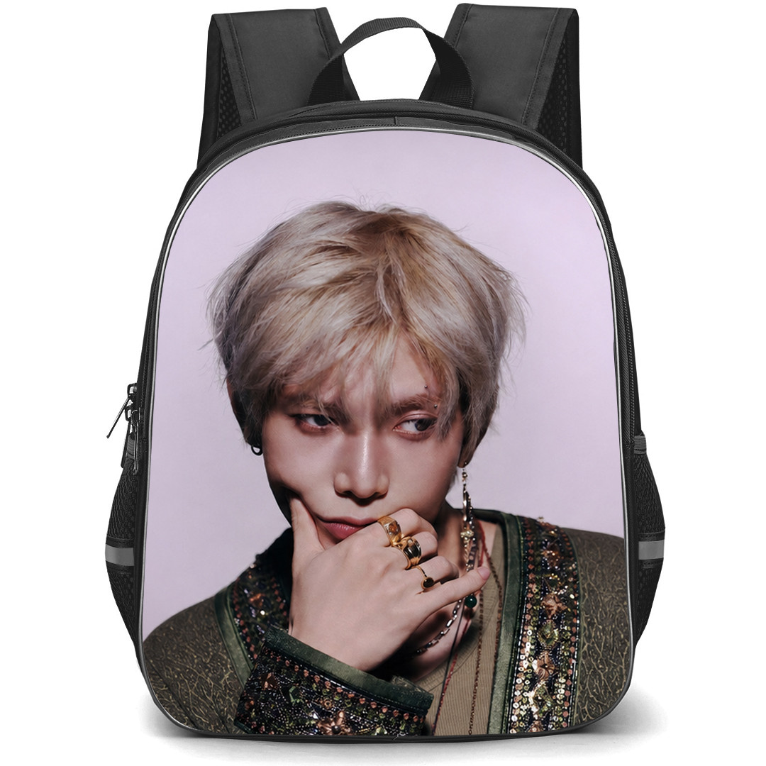 ATEEZ Yeosang Backpack School Bag StudentPack - Yeosang Hand On Mouth Poster