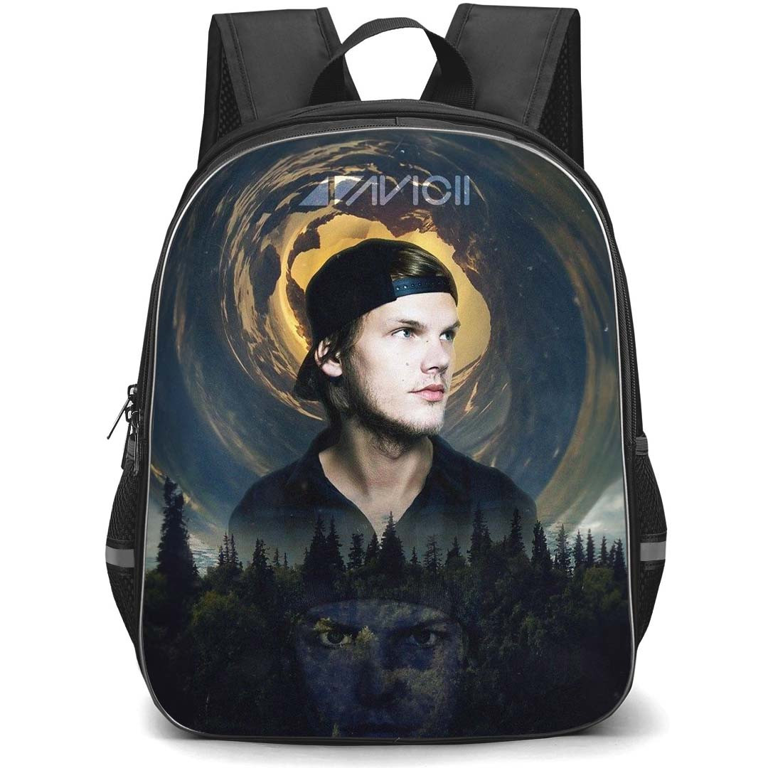 Avicii Backpack StudentPack - Avicii Side Portrait On Dark Forest Poster