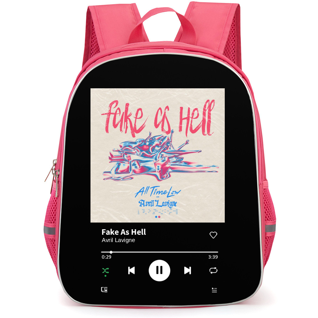 Avril Lavigne Backpack School Bag StudentPack - Avril Lavigne Fake As Hell Album Art