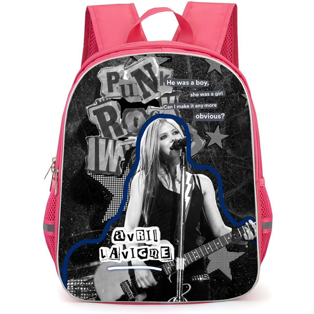 Avril Lavigne Backpack School Bag StudentPack - Avril Lavigne He Was A Boy Collage