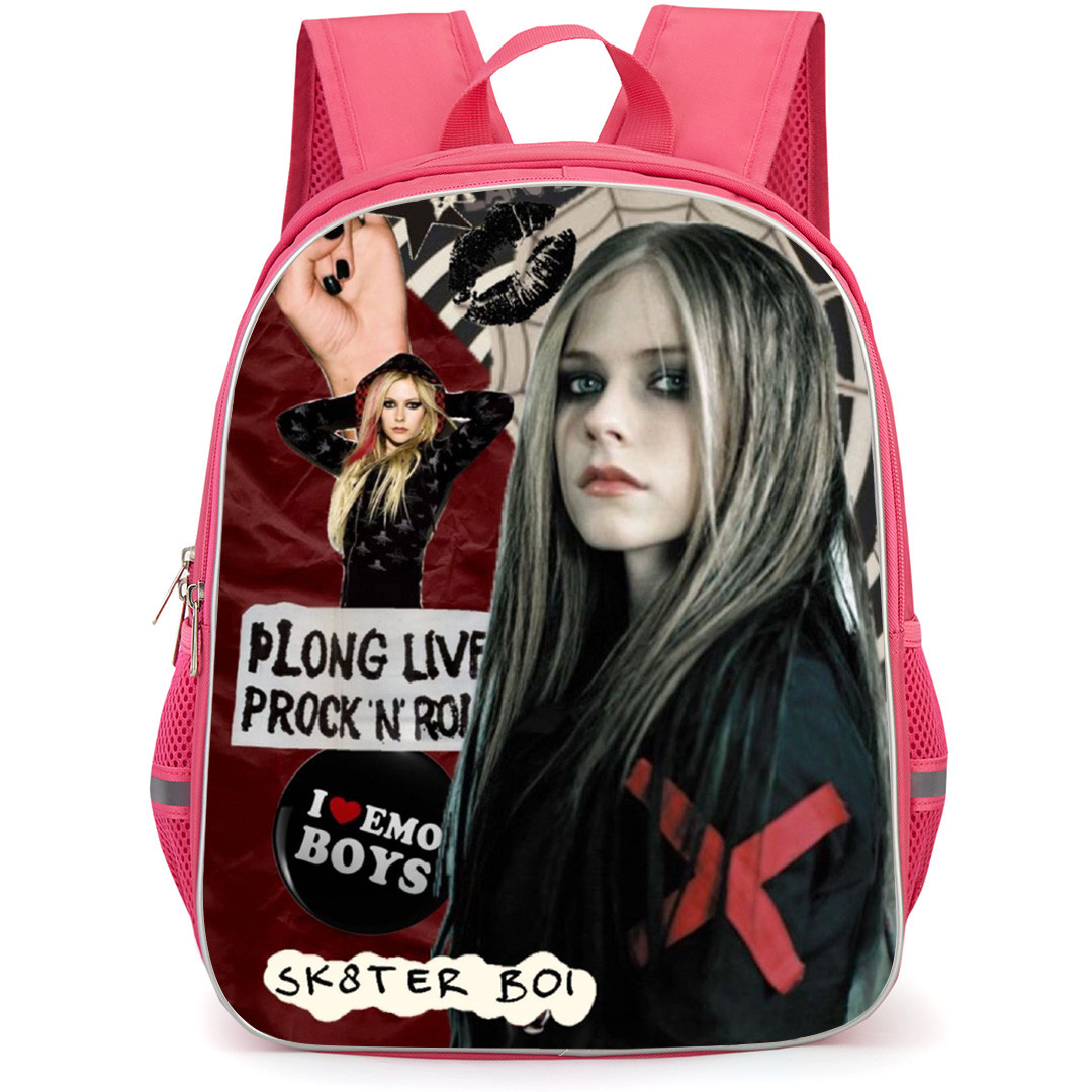 Avril Lavigne Backpack School Bag StudentPack - Avril Lavigne He Was A Punk Collage