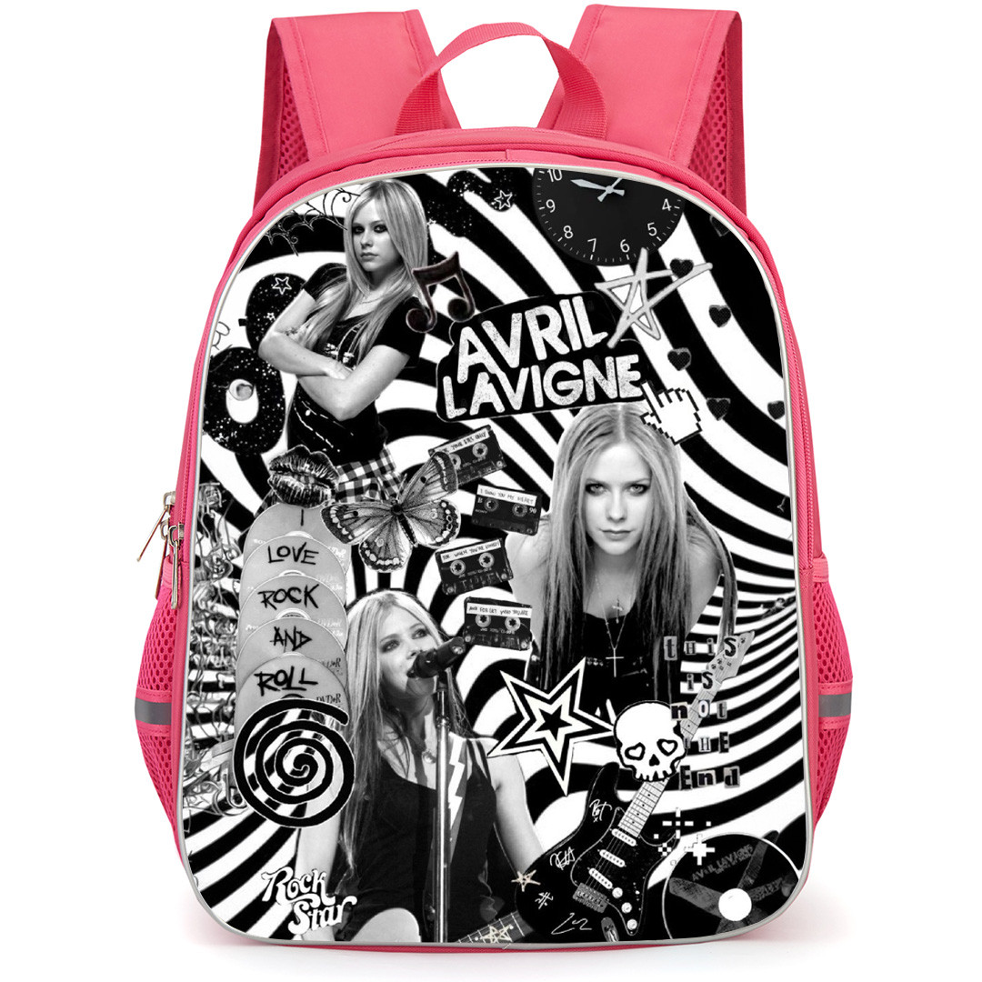 Avril Lavigne Backpack School Bag StudentPack - Avril Lavigne I Love Rock and Roll Collage