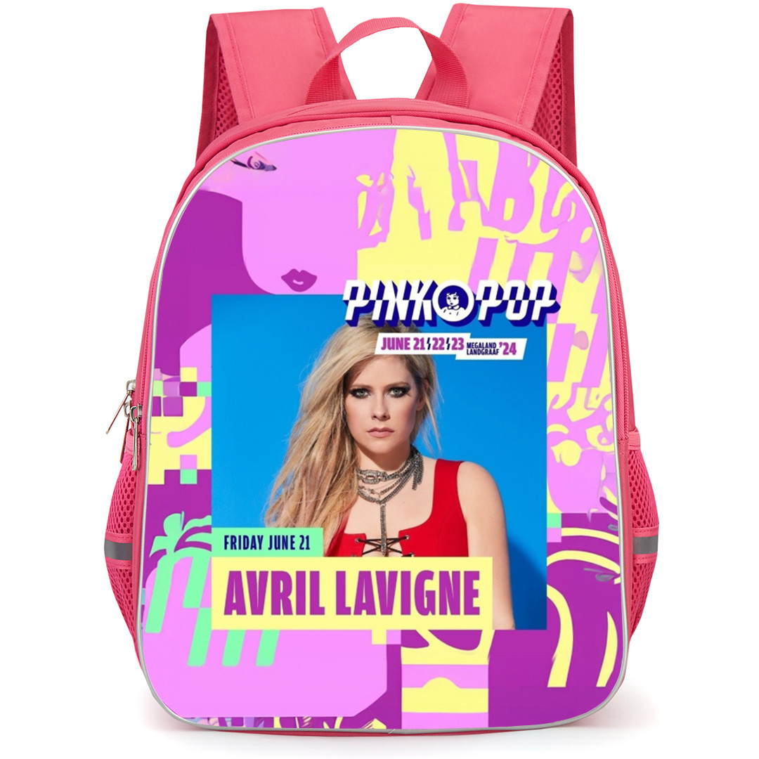 Avril Lavigne Backpack School Bag StudentPack - Avril Lavigne Pink Pop Portrait