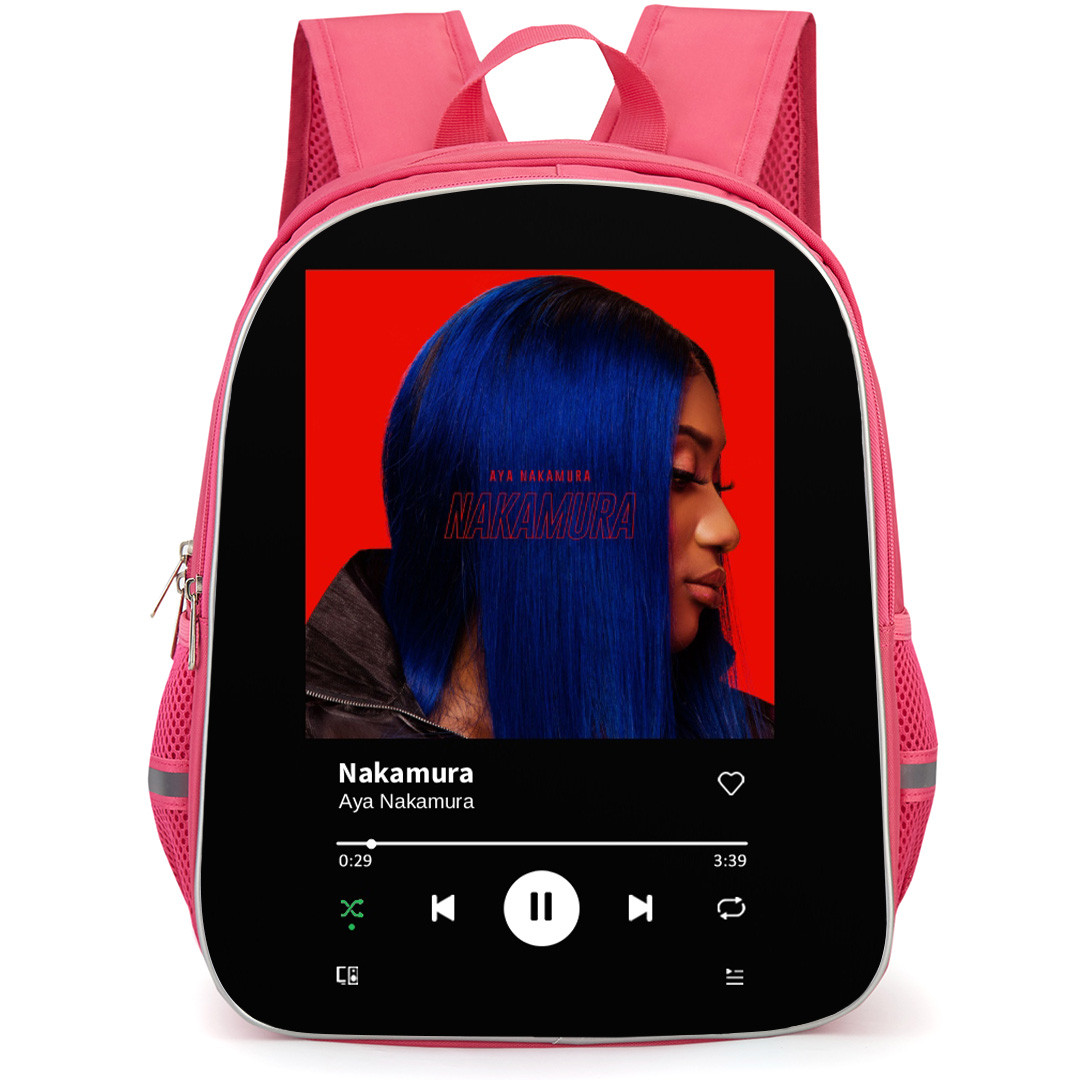 Aya Nakamura Backpack School Bag StudentPack - Aya Nakamura Side Portrait Red Background Nakamura Album Cover