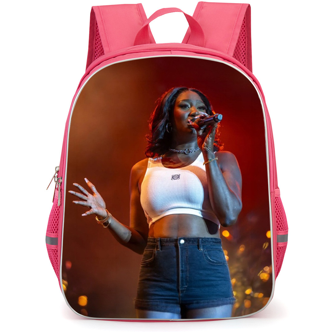 Aya Nakamura Backpack School Bag StudentPack - Aya Nakamura Singing Red Background