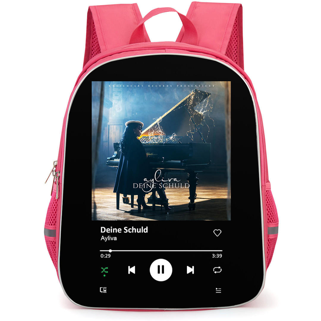 Ayliva Backpack School Bag StudentPack - Ayliva Deine Schuld Song Spotify Library Poster